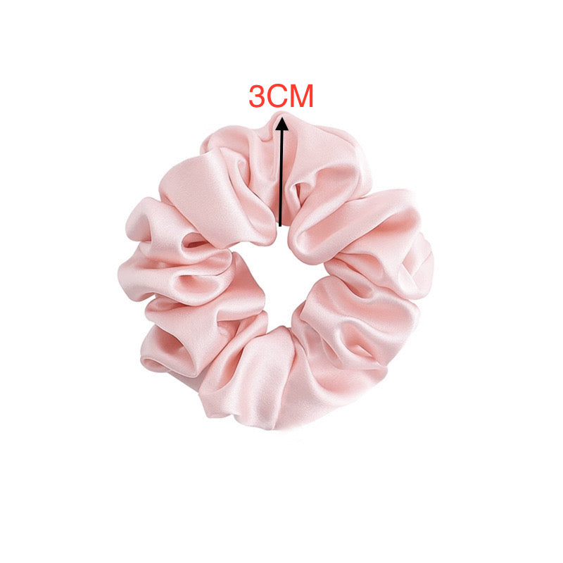 Light Pink 100% Mulberry Silk Scrunchie – 3cm Silk Hair Tie