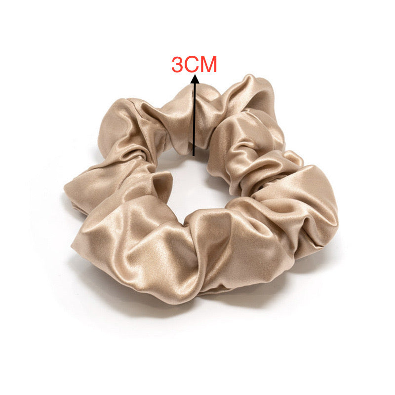 Champagne 3cm Silk Scrunchie | 100% Mulberry Silk Hair Tie
