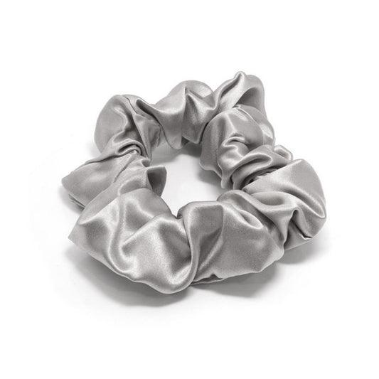 Silver Grey 3cm Silk Scrunchie | 100% Mulberry Silk Hair Tie
