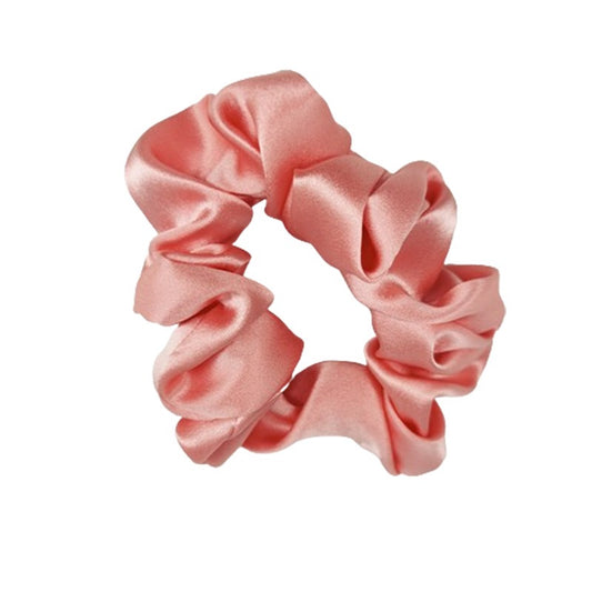 Peach Pink 3cm Silk Scrunchie | 100% Mulberry Silk Hair Tie